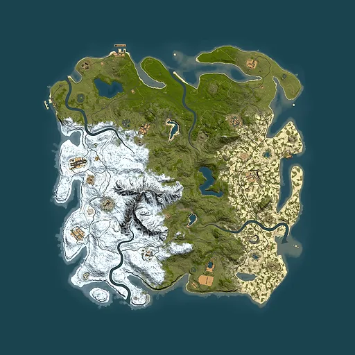 Rust map seed 1163511323, 5000x5000m top-down preview