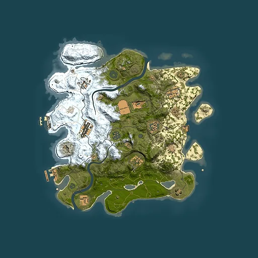 Rust map seed 31952131, 3500x3500m top-down preview