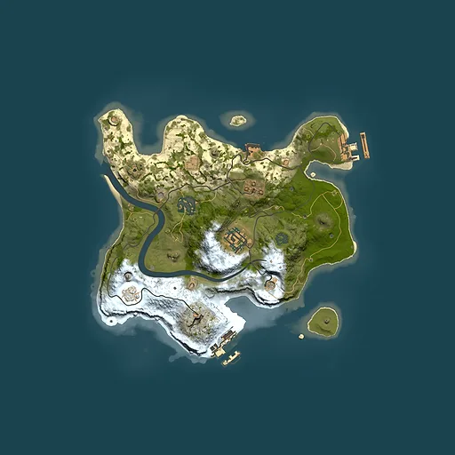 Rust map seed 1152276932, 2500x2500m top-down preview