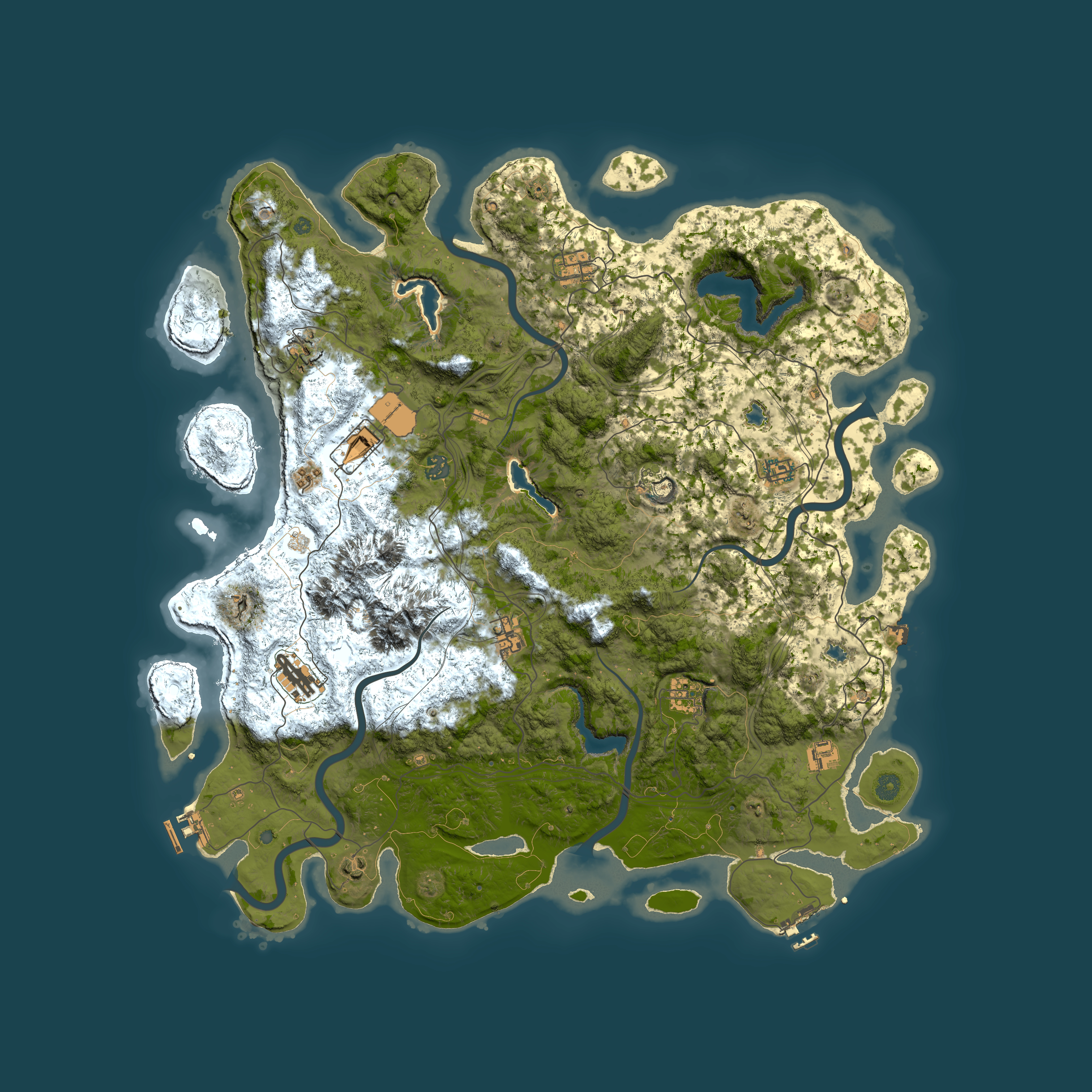 Full top-down render of Rust map seed 683580453, 5000x5000m