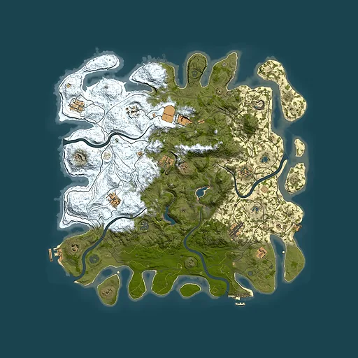 Rust map seed 369239760, 4500x4500m top-down preview