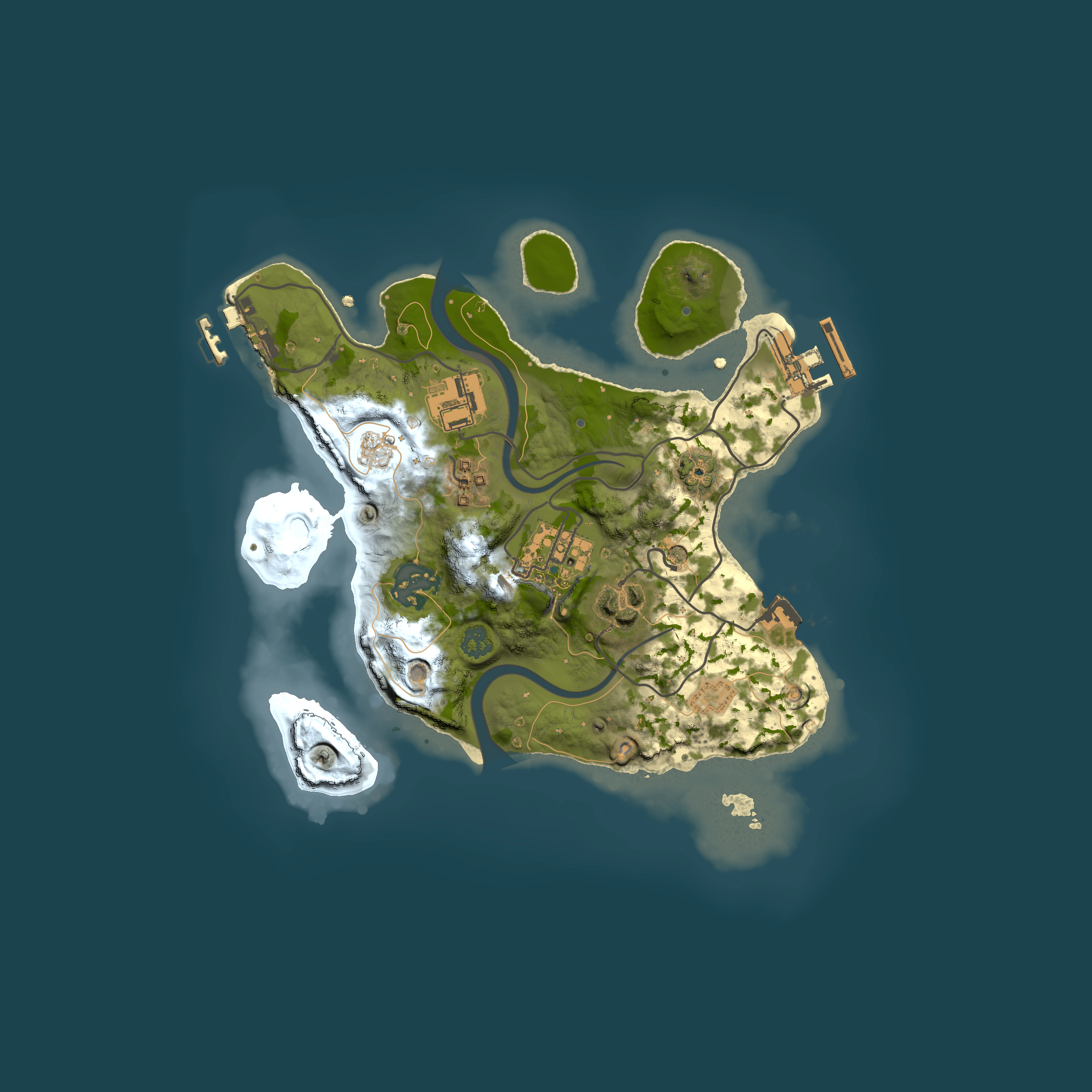 Full top-down render of Rust map seed 1766409614, 2500x2500m