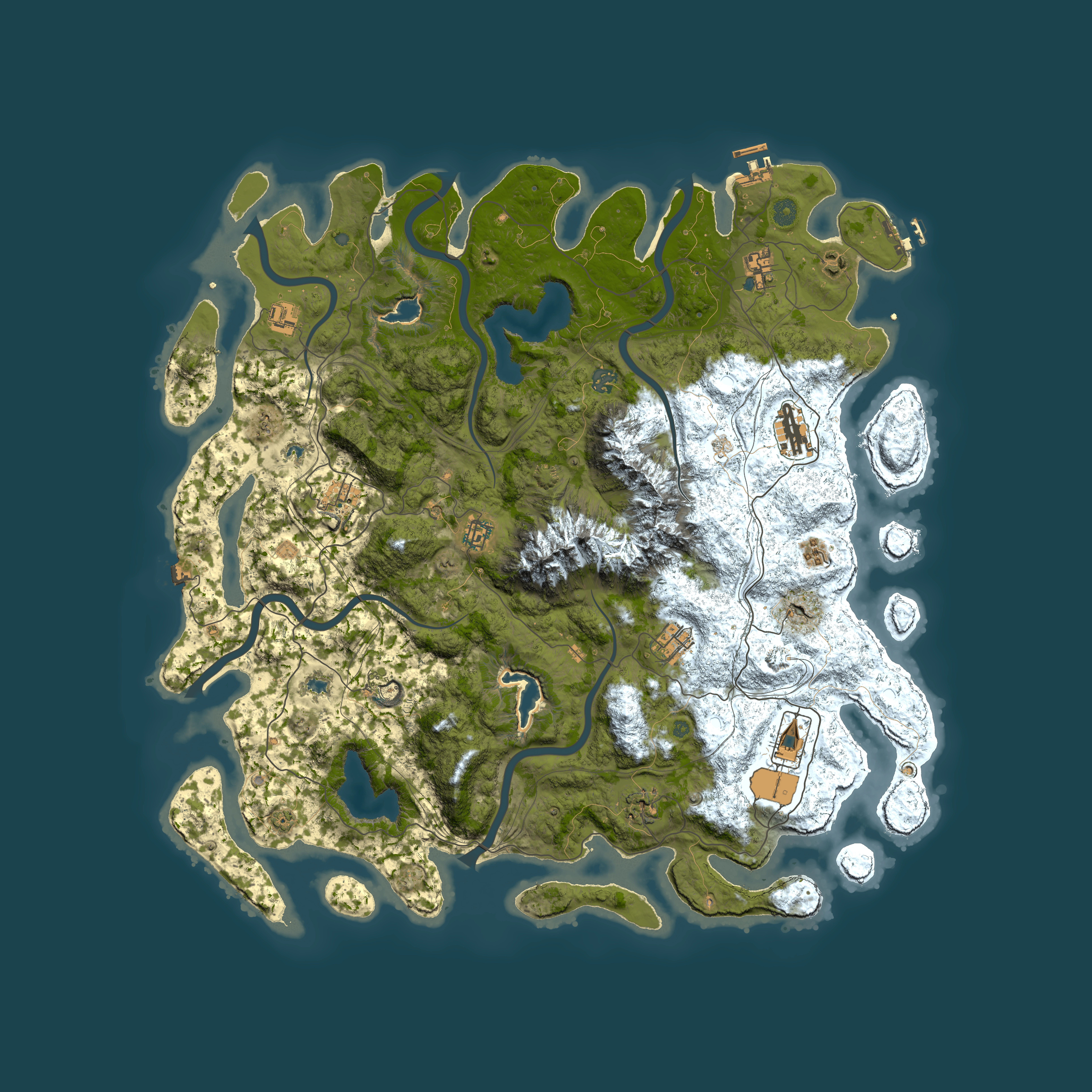 Full top-down render of Rust map seed 1720919152, 5000x5000m