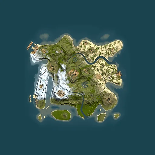 Rust map seed 683740616, 2500x2500m top-down preview