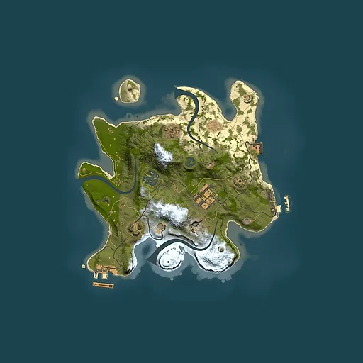 Rust map seed 1626830555, 2500x2500m top-down preview