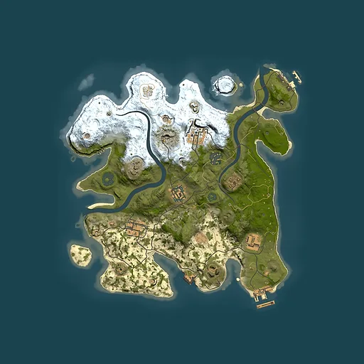Rust map seed 1393463394, 3000x3000m top-down preview