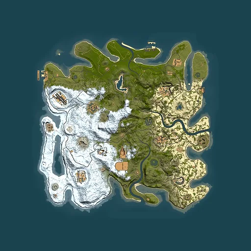Rust map seed 1624611746, 4000x4000m top-down preview