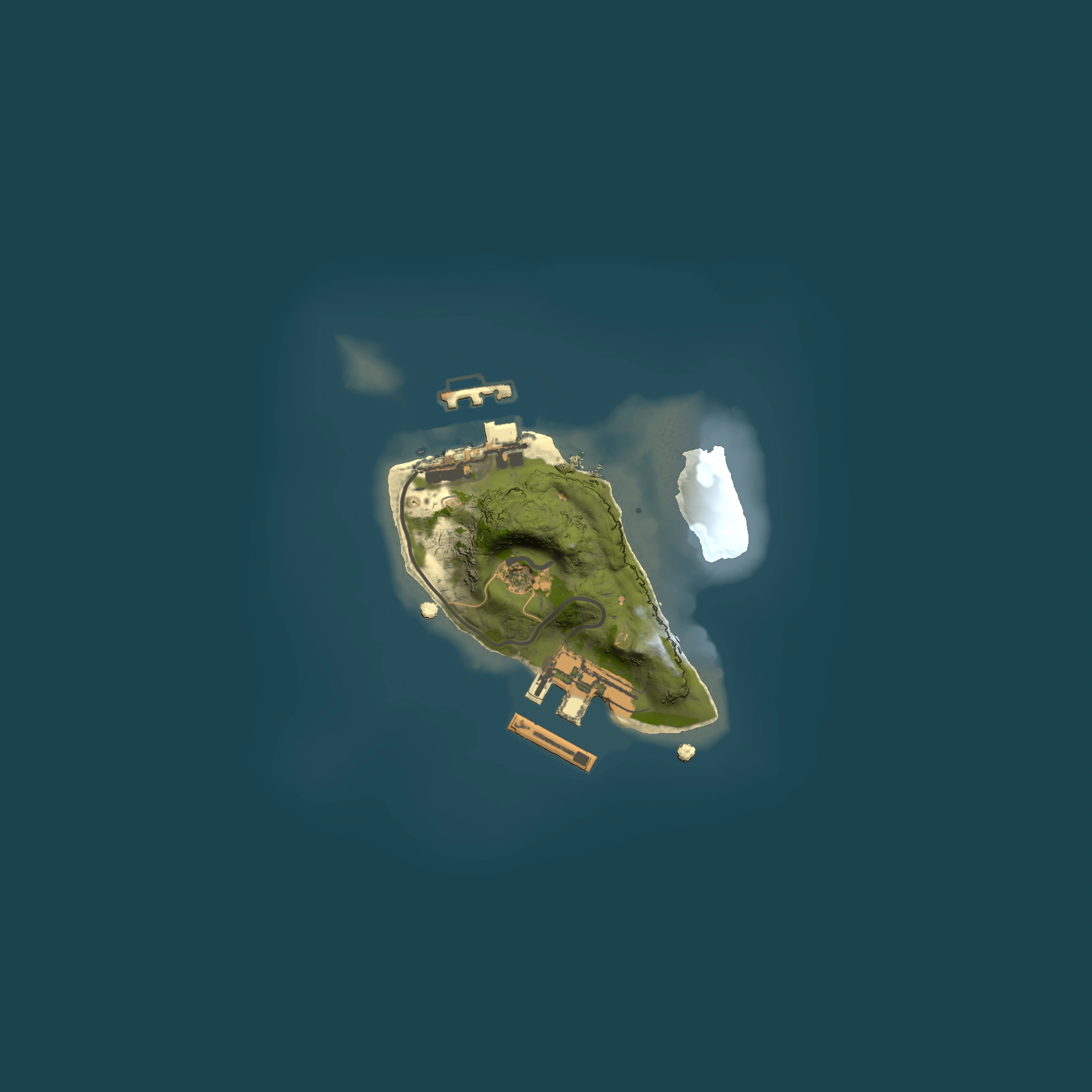 Full top-down render of Rust map seed 2014845448, 1500x1500m