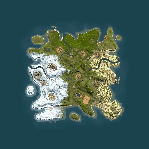 Rust map seed 2013127910, 3500x3500m top-down preview