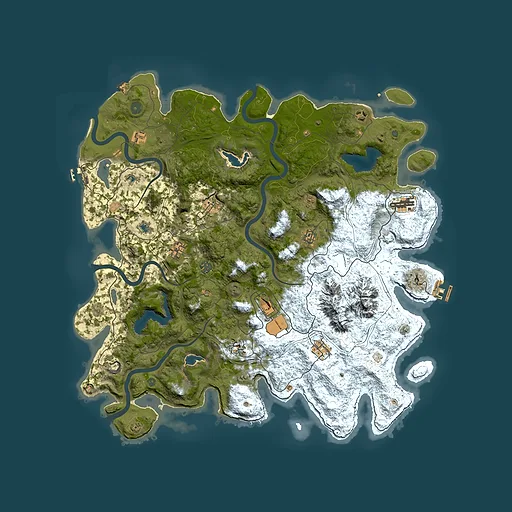 Rust map seed 400680189, 5000x5000m top-down preview