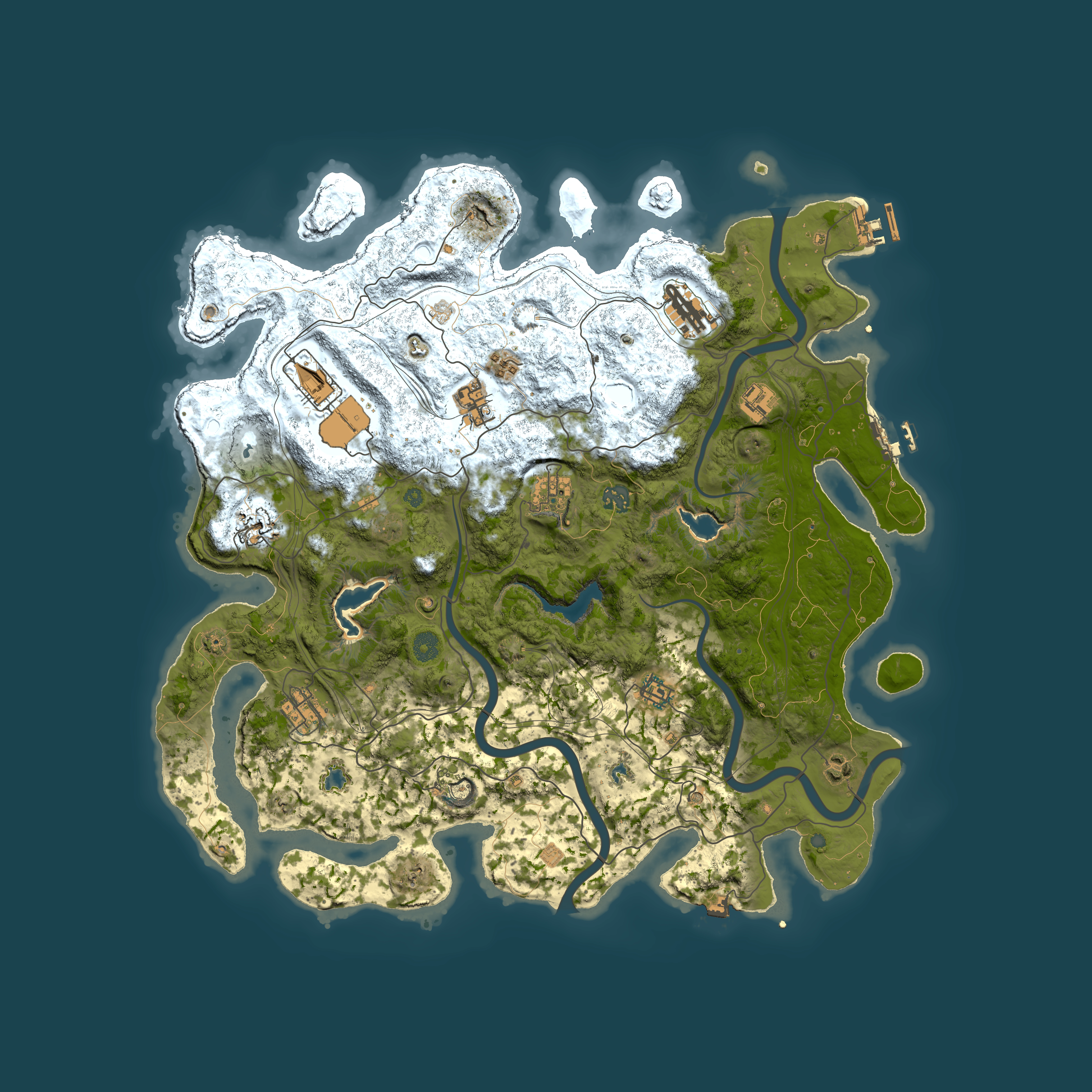 Full top-down render of Rust map seed 1762257694, 4500x4500m
