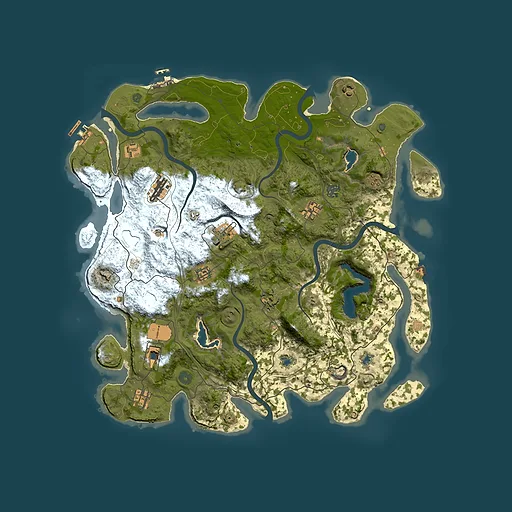 Rust map seed 924436127, 4500x4500m top-down preview