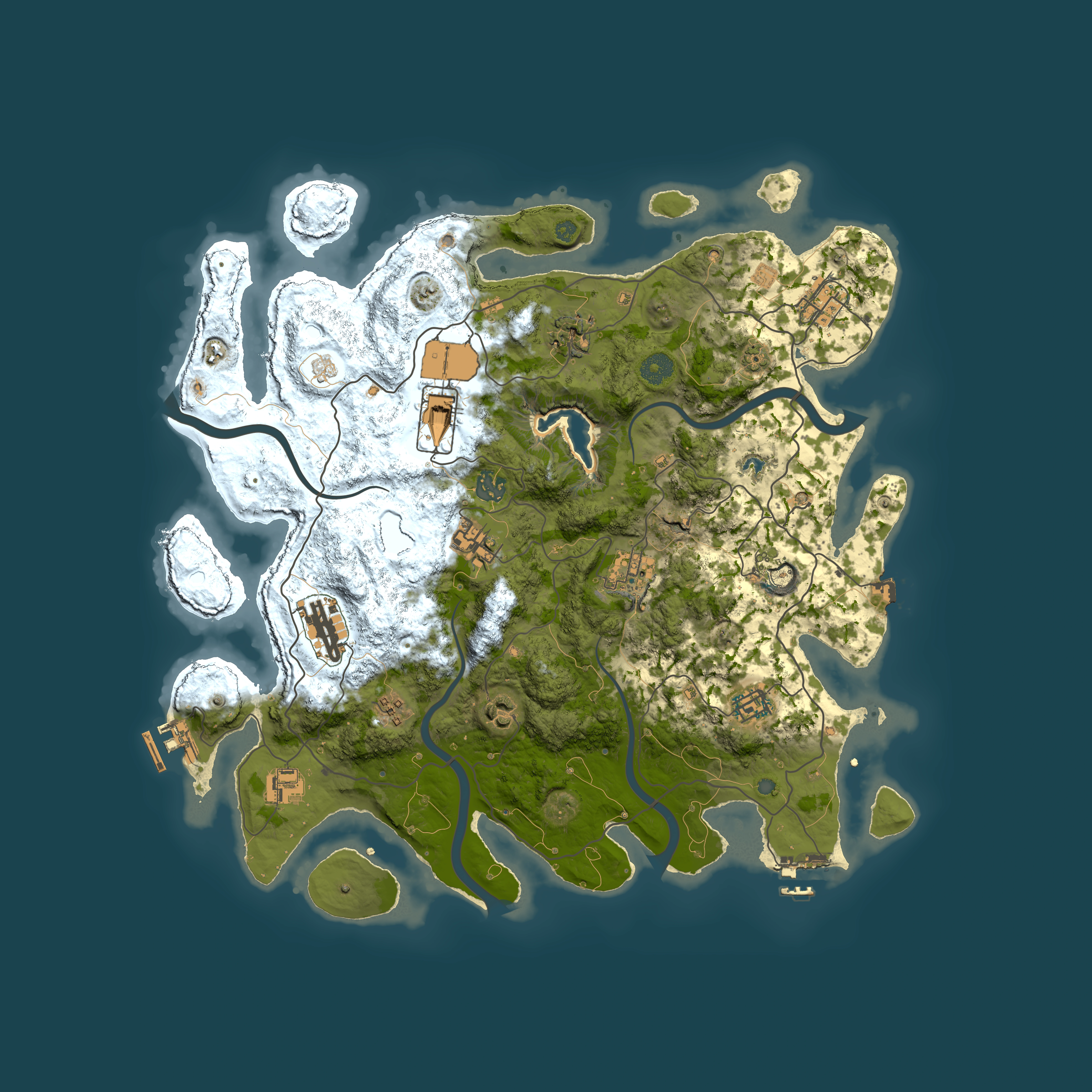 Full top-down render of Rust map seed 526001549, 4000x4000m