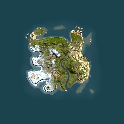 Rust map seed 94150591, 2500x2500m top-down preview