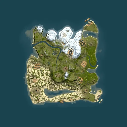 Rust map seed 1192824414, 3000x3000m top-down preview