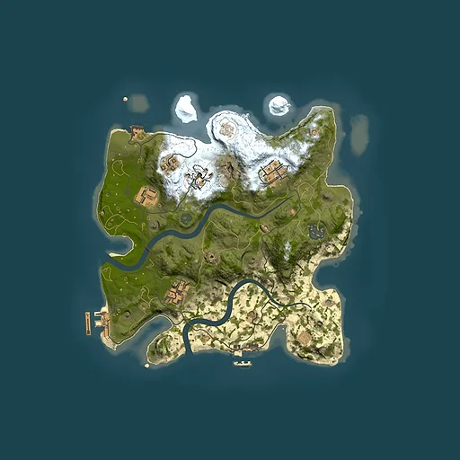 Rust map seed 693544518, 3000x3000m top-down preview