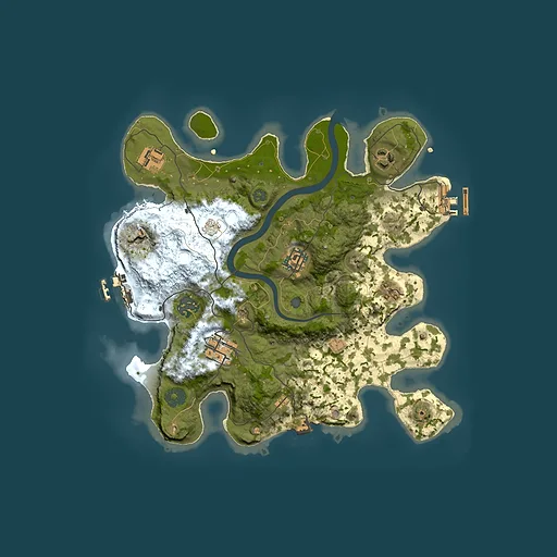 Rust map seed 1274433135, 3000x3000m top-down preview