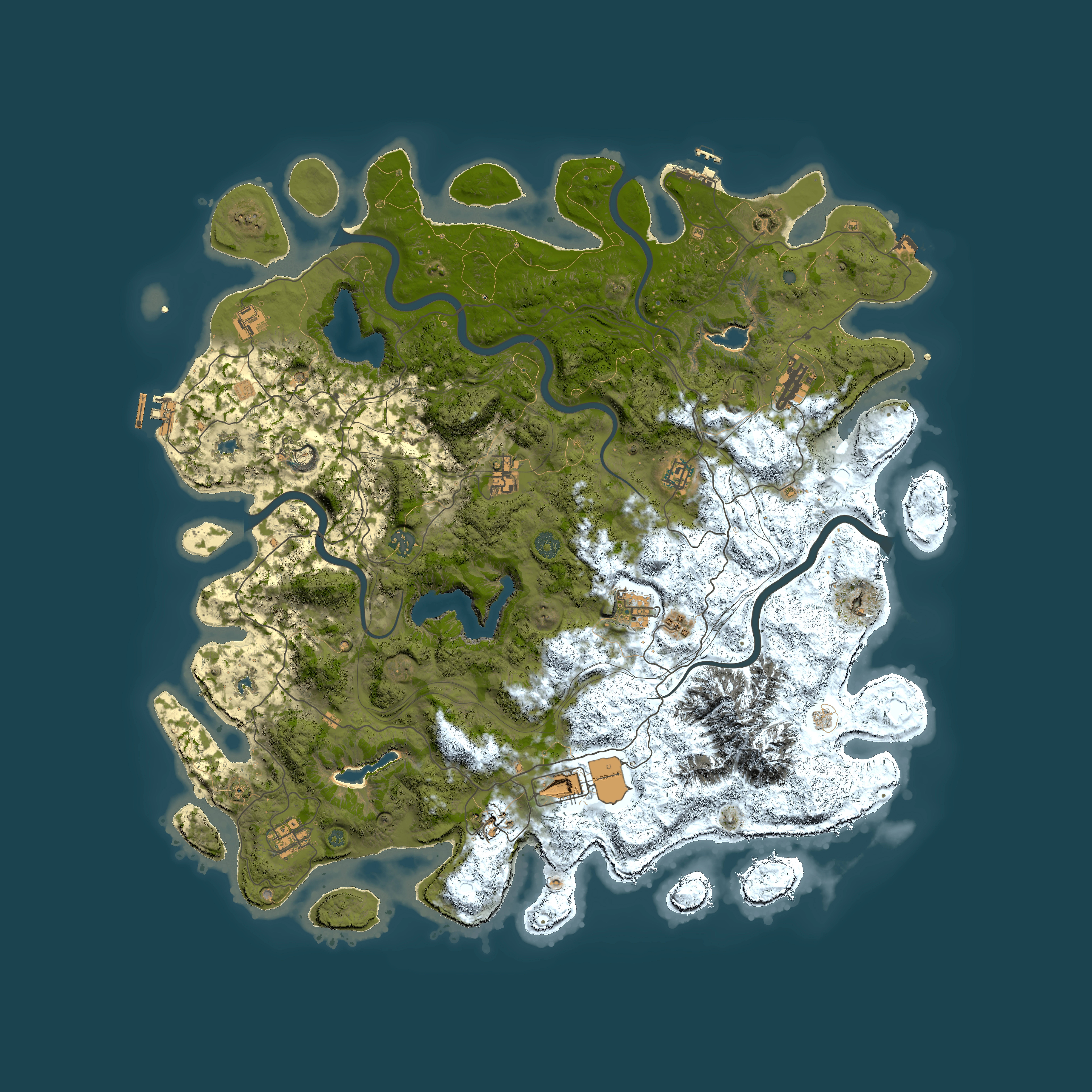 Full top-down render of Rust map seed 580144767, 5000x5000m