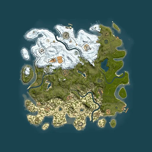 Rust map seed 1214263781, 4500x4500m top-down preview