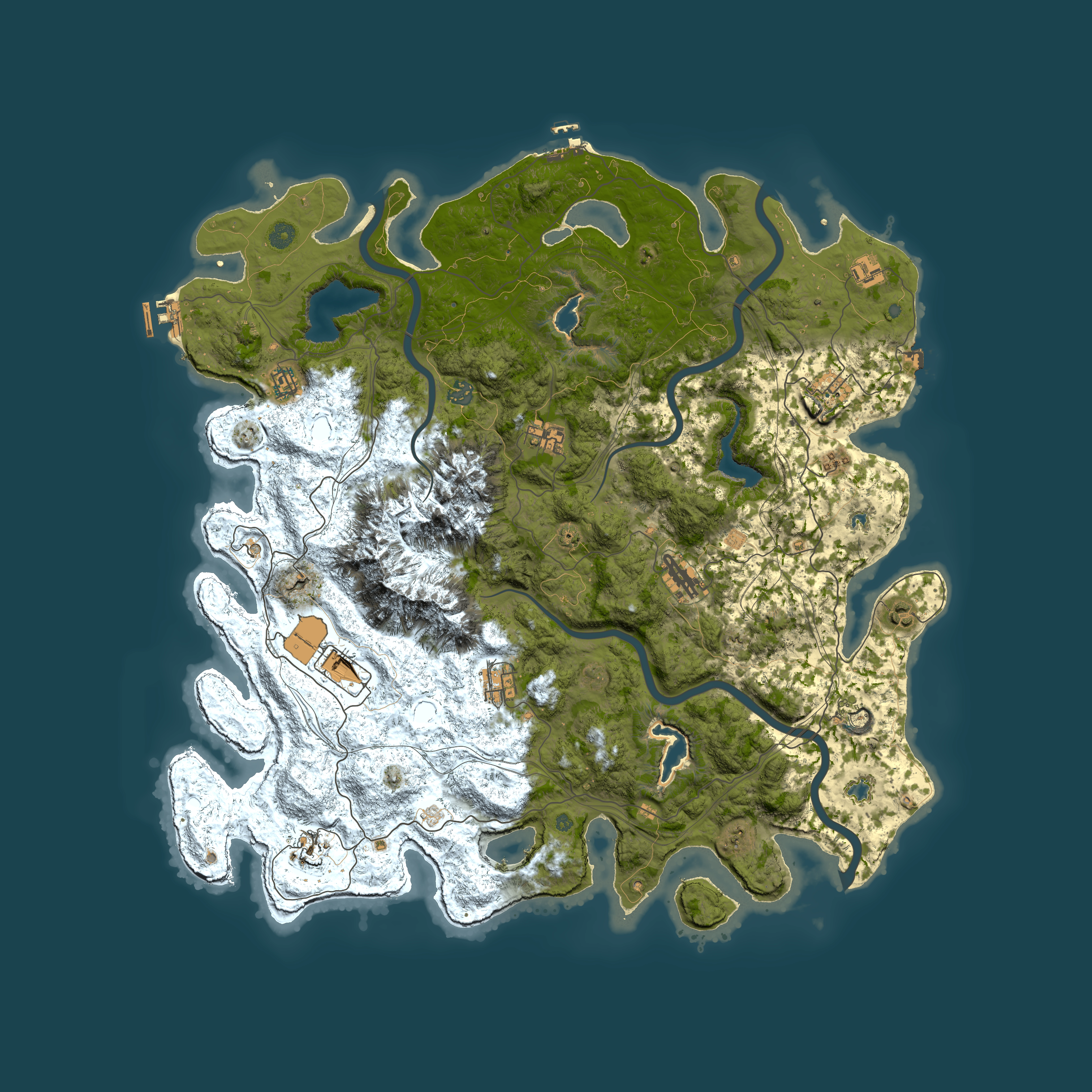 Full top-down render of Rust map seed 187792825, 5000x5000m