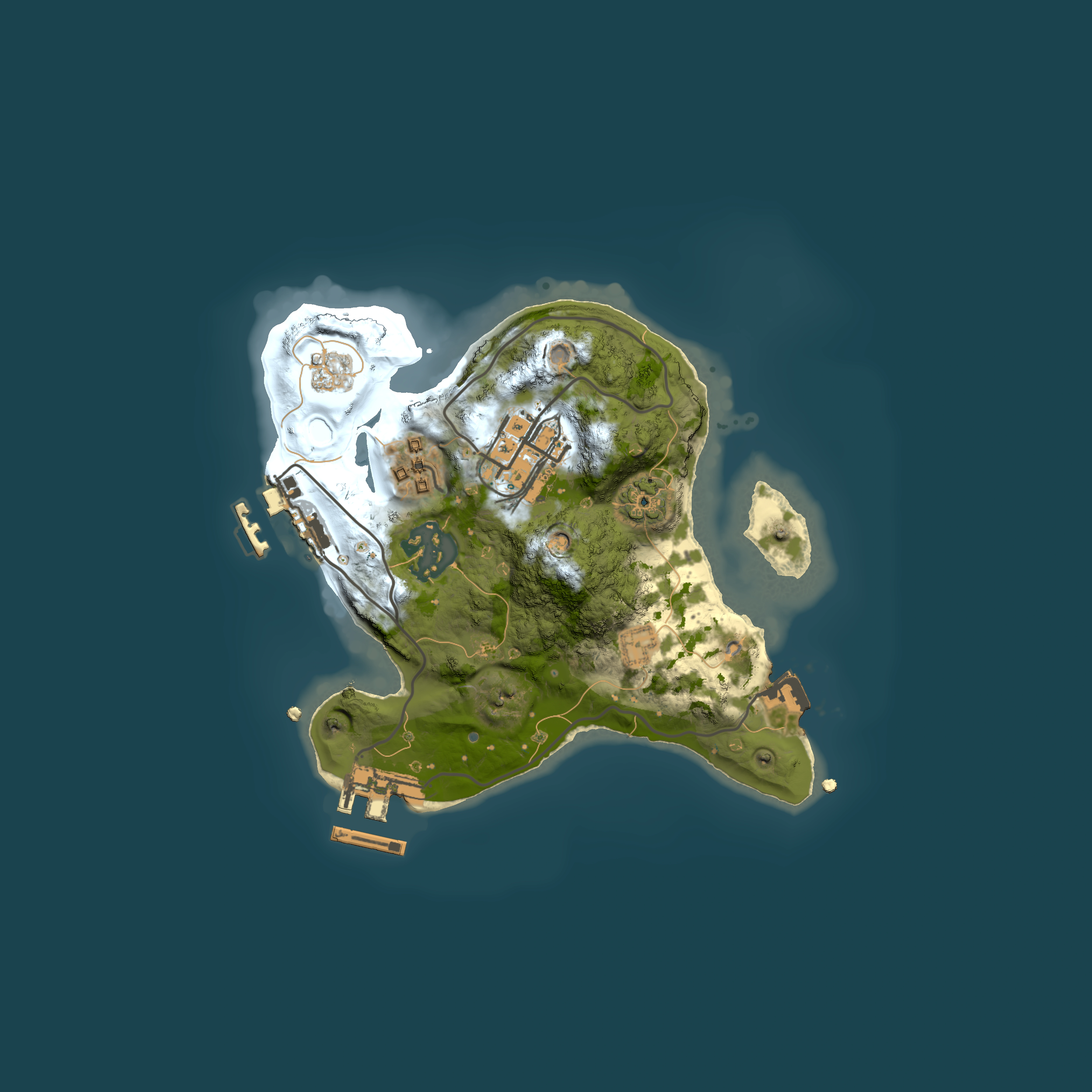 Full top-down render of Rust map seed 1543572411, 2000x2000m
