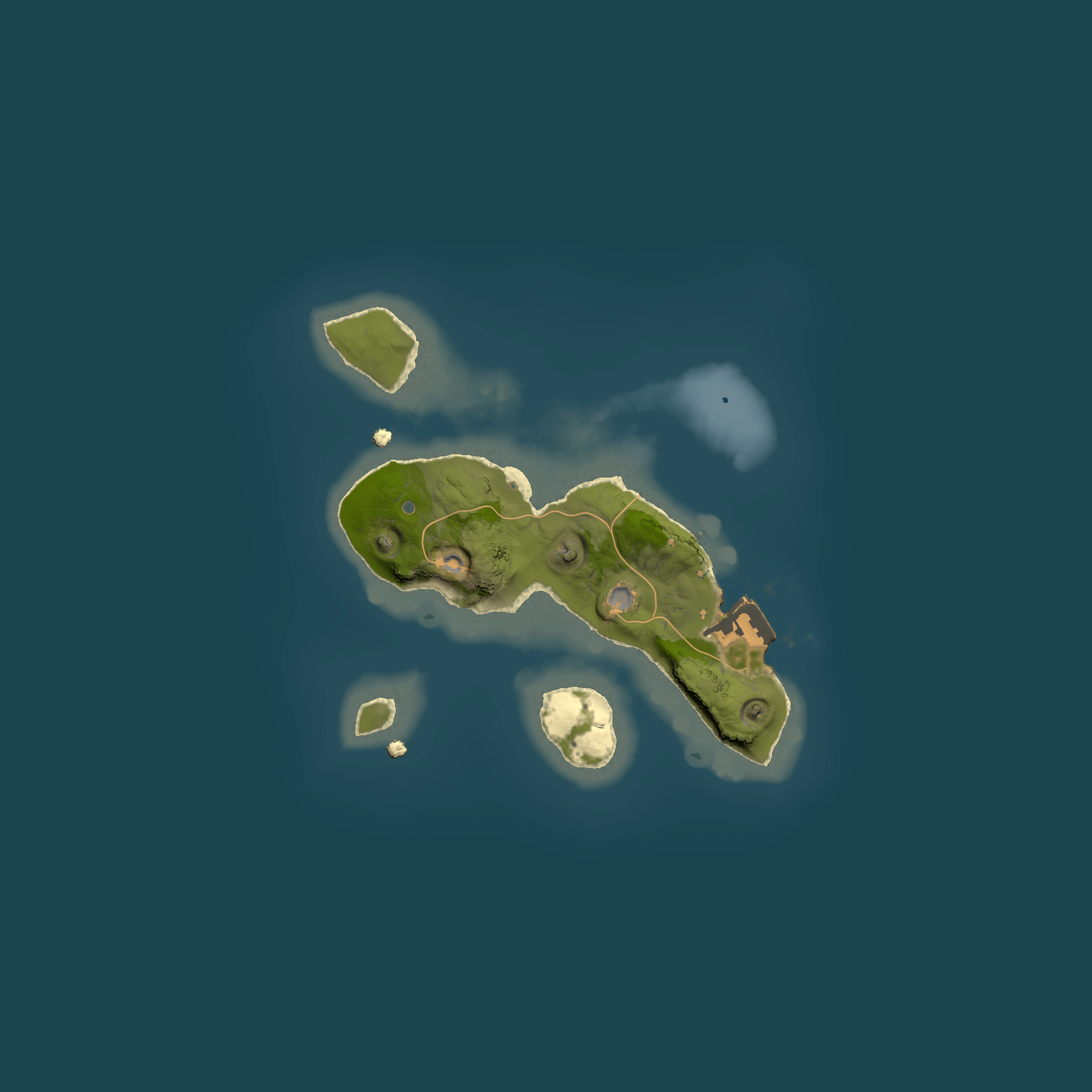 Full top-down render of Rust map seed 1812052975, 1500x1500m