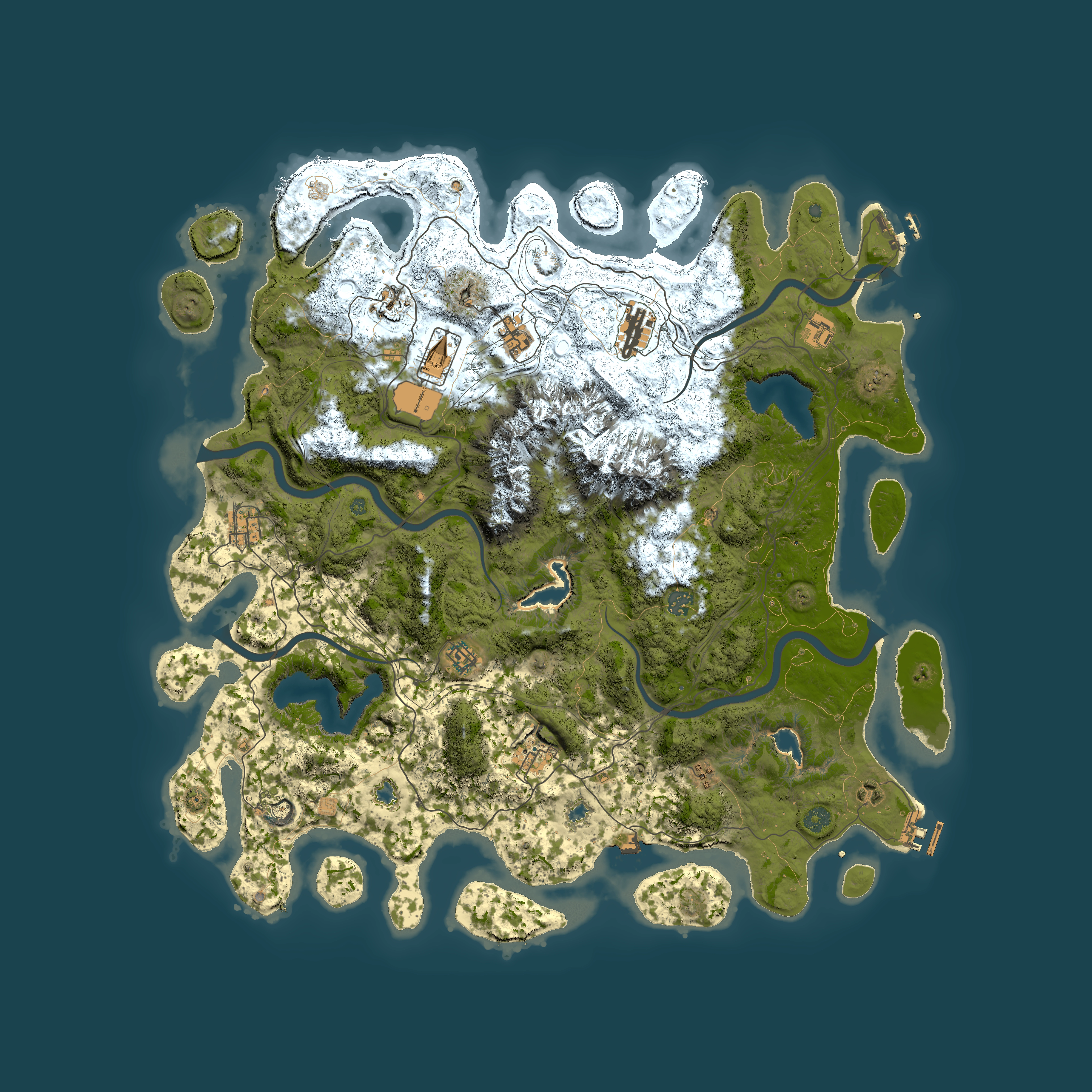 Full top-down render of Rust map seed 1014836530, 5000x5000m