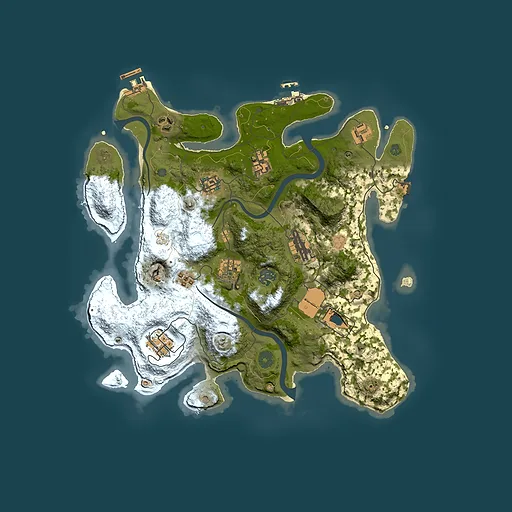 Rust map seed 589927733, 3500x3500m top-down preview