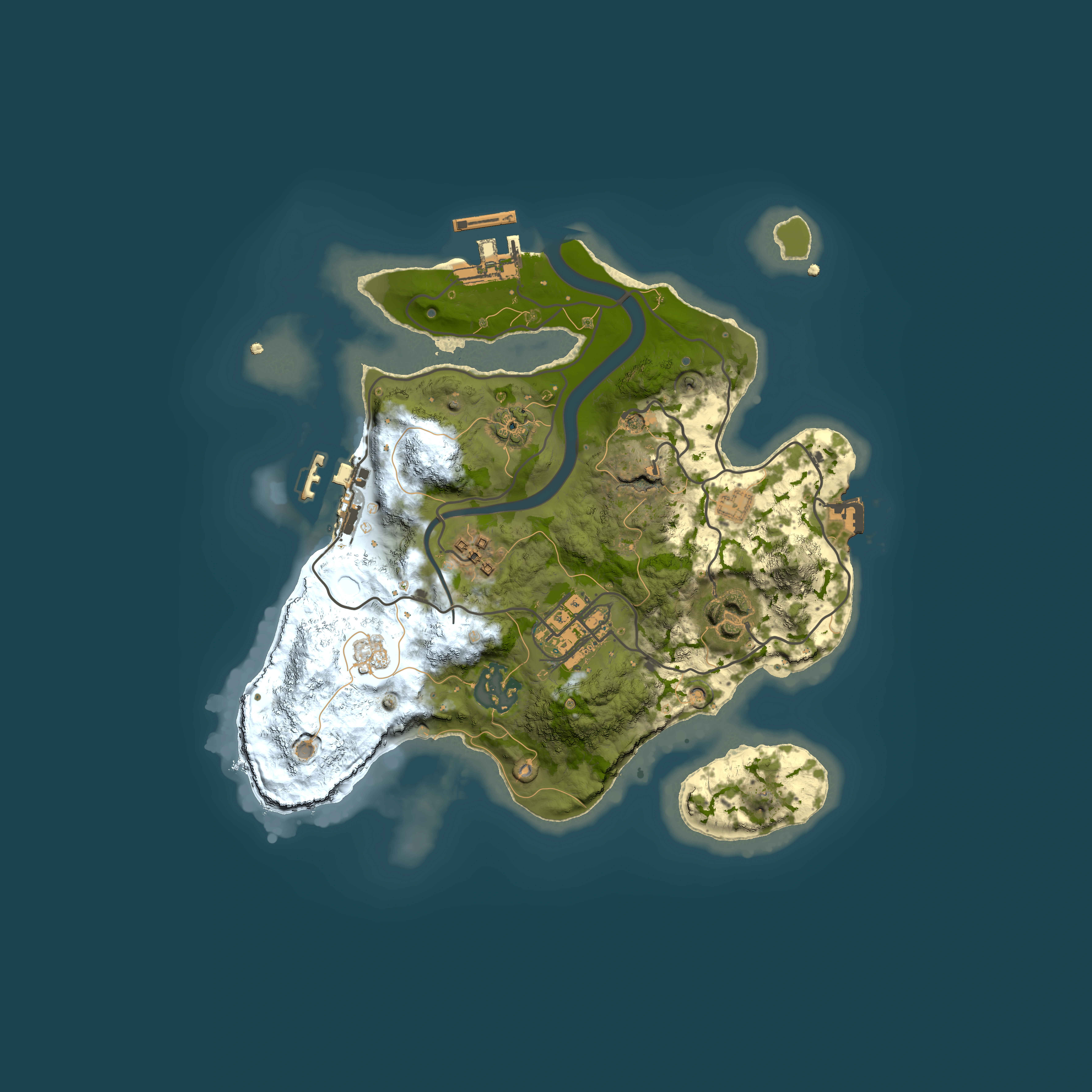 Full top-down render of Rust map seed 1978069396, 2500x2500m