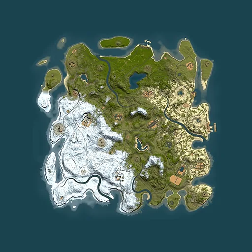 Rust map seed 89654649, 4500x4500m top-down preview