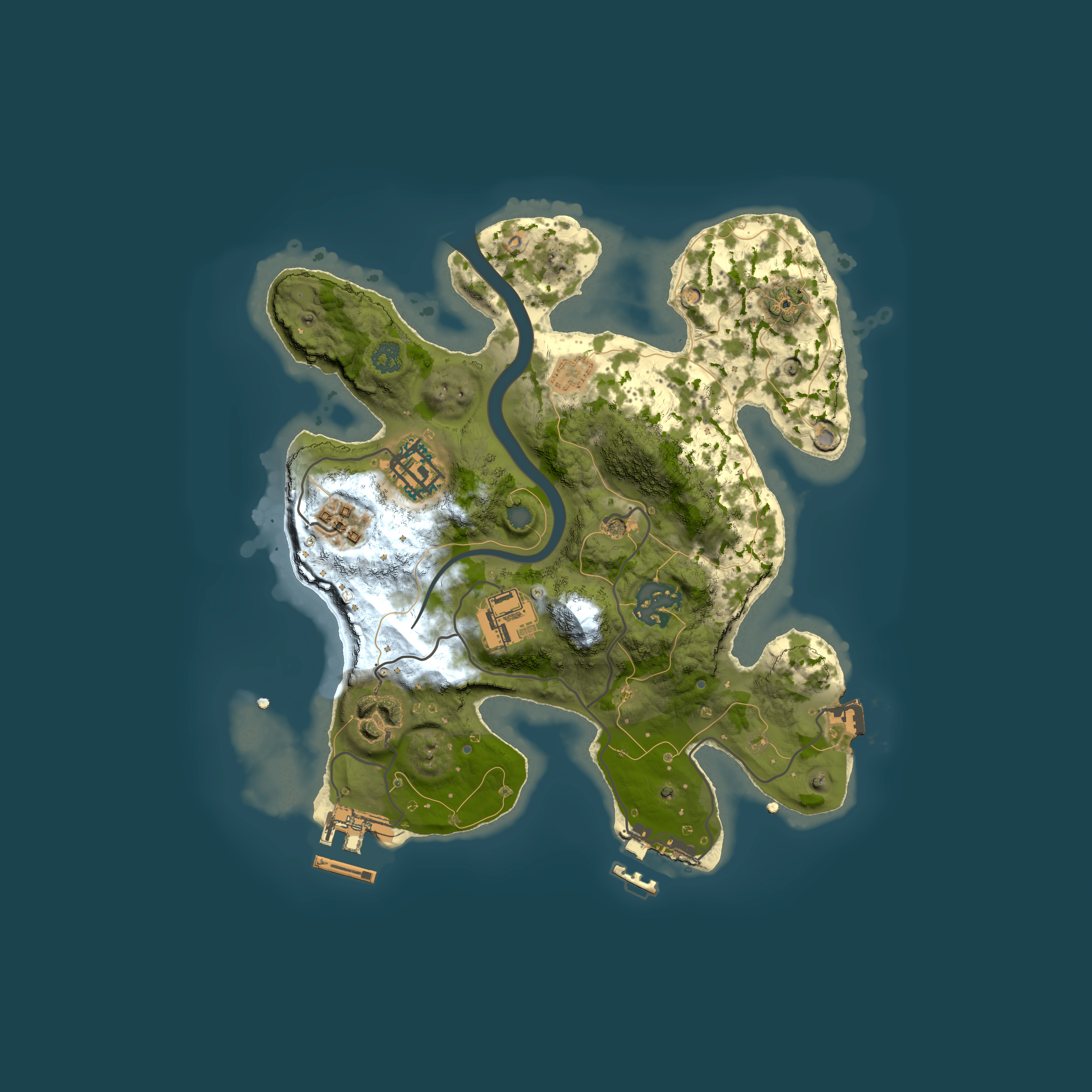 Full top-down render of Rust map seed 1335719967, 2500x2500m