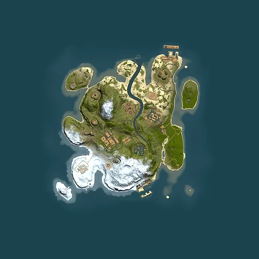 Rust map seed 7590197, 2500x2500m top-down preview