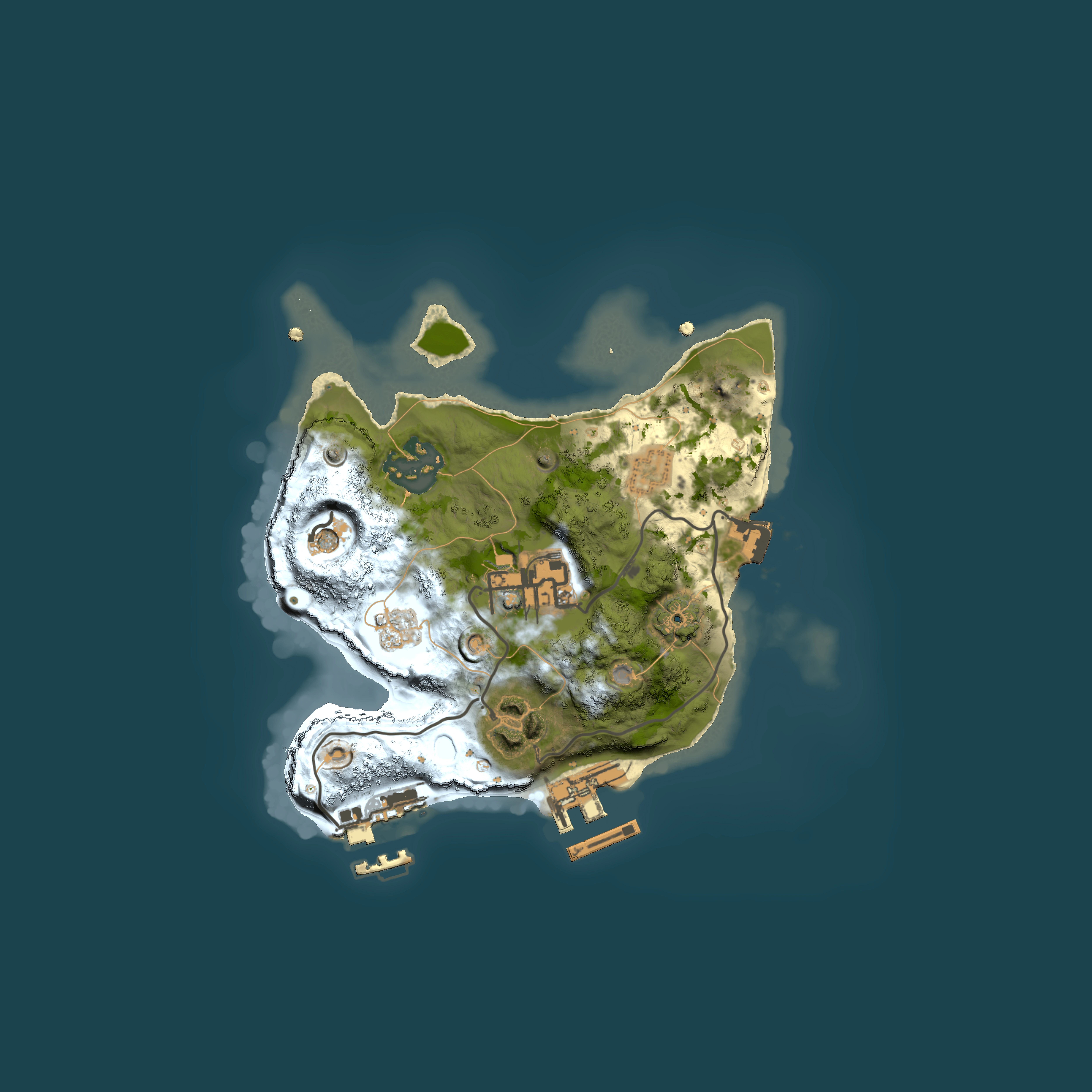 Full top-down render of Rust map seed 1543165500, 2000x2000m