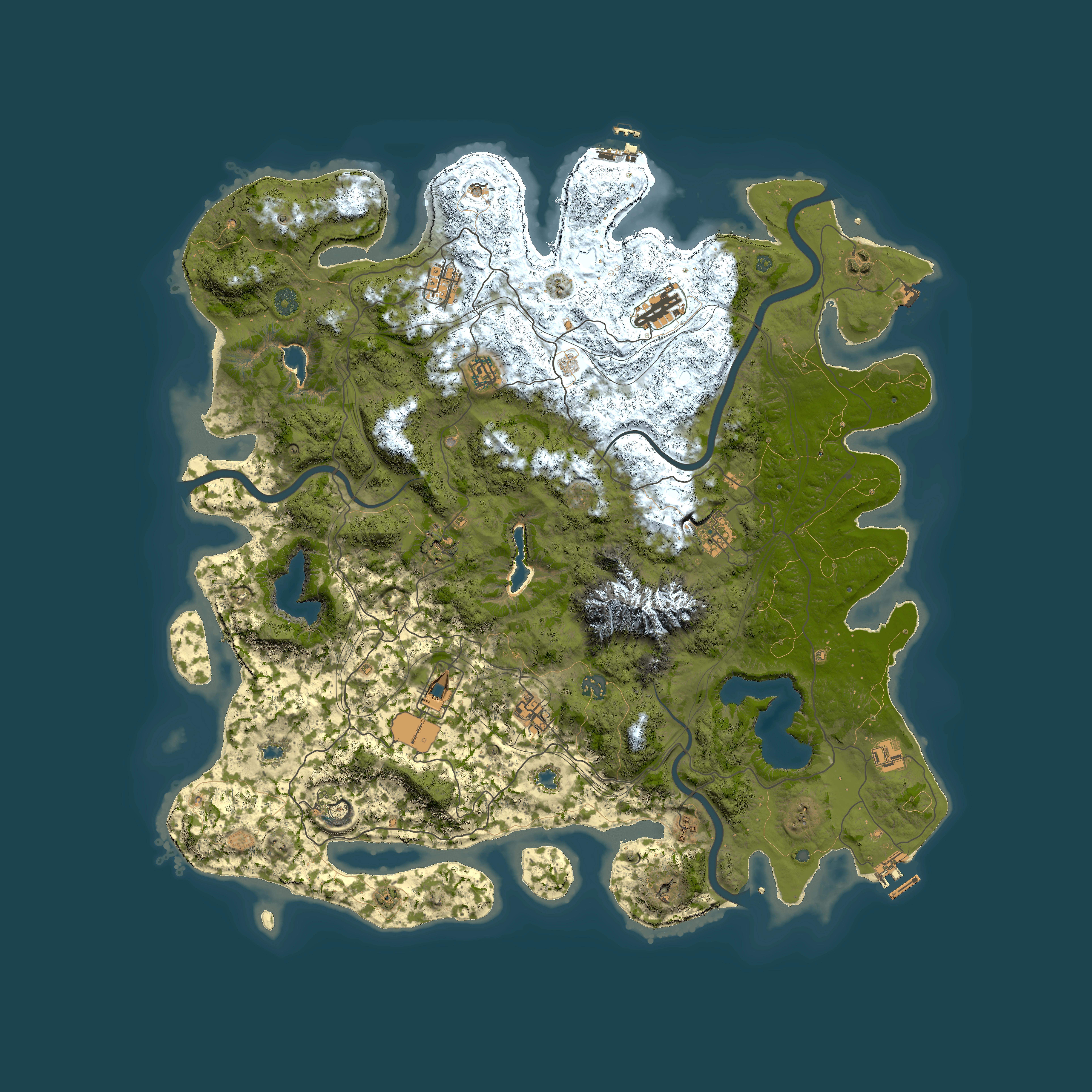 Full top-down render of Rust map seed 804841825, 5000x5000m