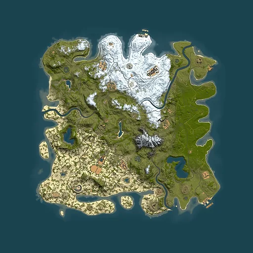 Rust map seed 804841825, 5000x5000m top-down preview