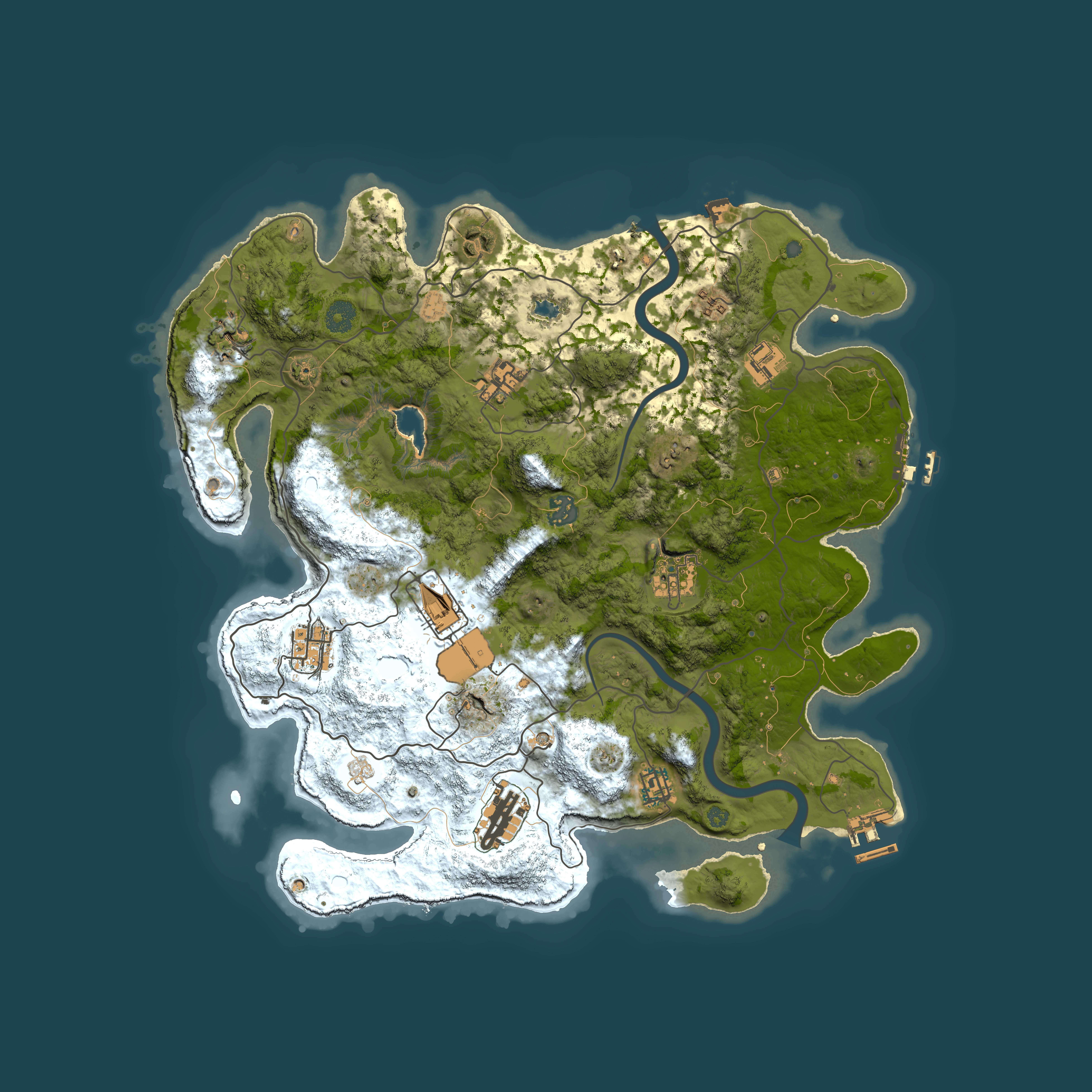 Full top-down render of Rust map seed 44548471, 4000x4000m