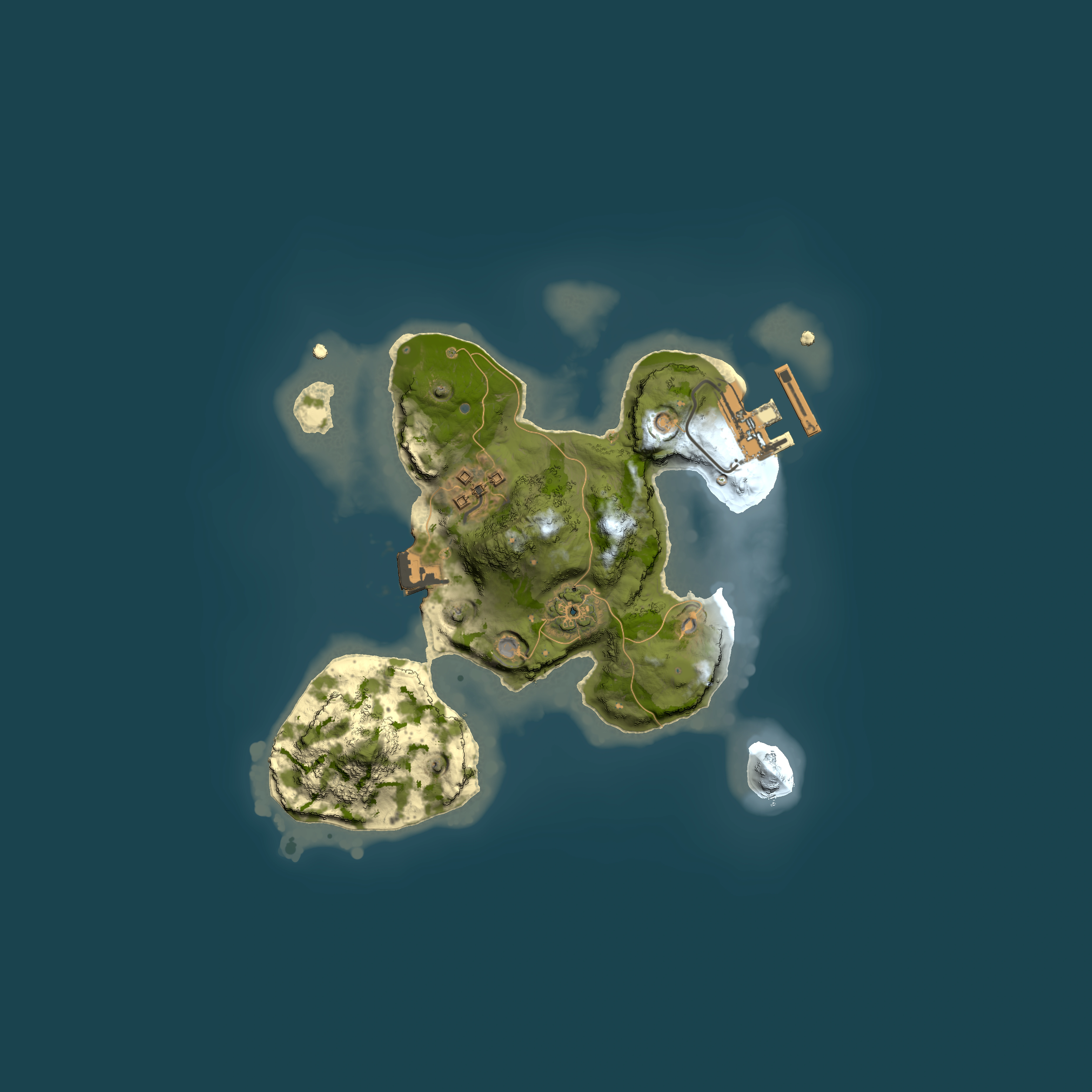 Full top-down render of Rust map seed 486496028, 2000x2000m