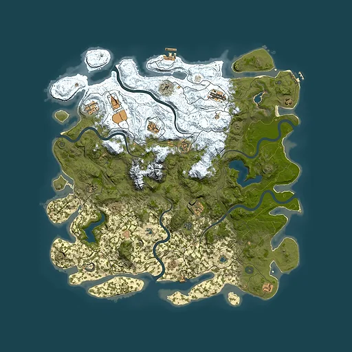 Rust map seed 1031291847, 5000x5000m top-down preview
