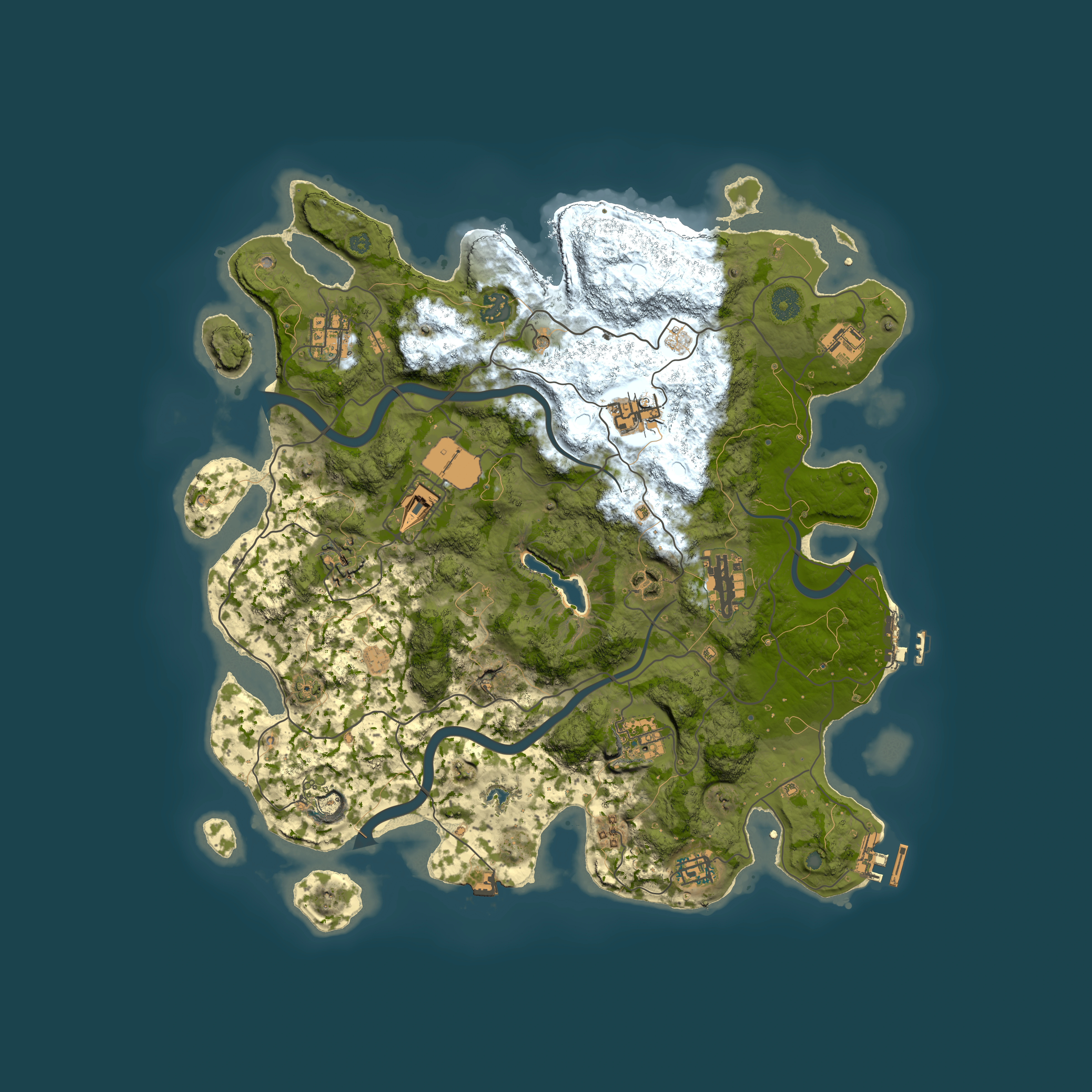 Full top-down render of Rust map seed 438195328, 4000x4000m