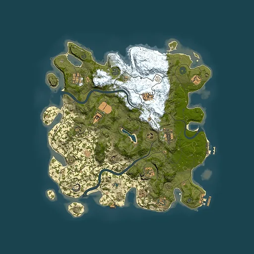 Rust map seed 438195328, 4000x4000m top-down preview