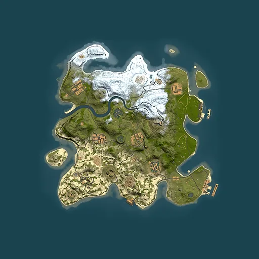 Rust map seed 1588188280, 3000x3000m top-down preview