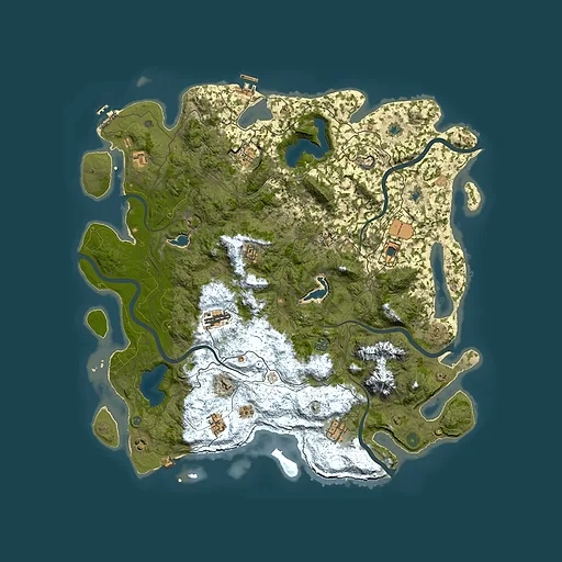 Rust map seed 540216256, 5000x5000m top-down preview