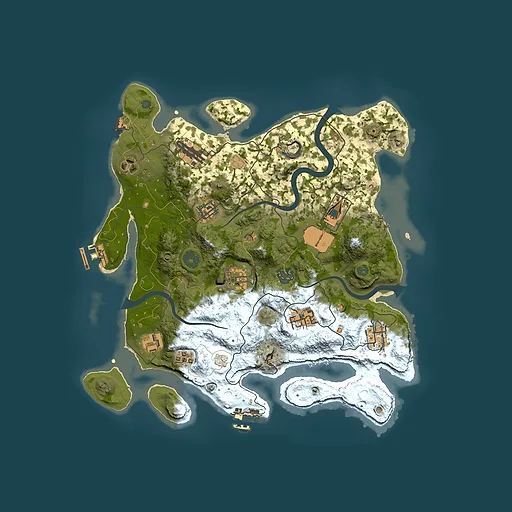 Rust map seed 1106294168, 3500x3500m top-down preview