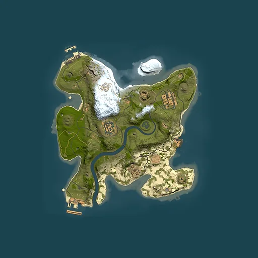Rust map seed 851487693, 2500x2500m top-down preview