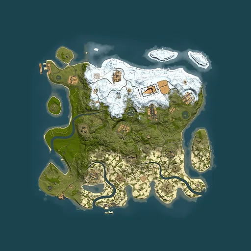 Rust map seed 1167313817, 3700x3700m top-down preview