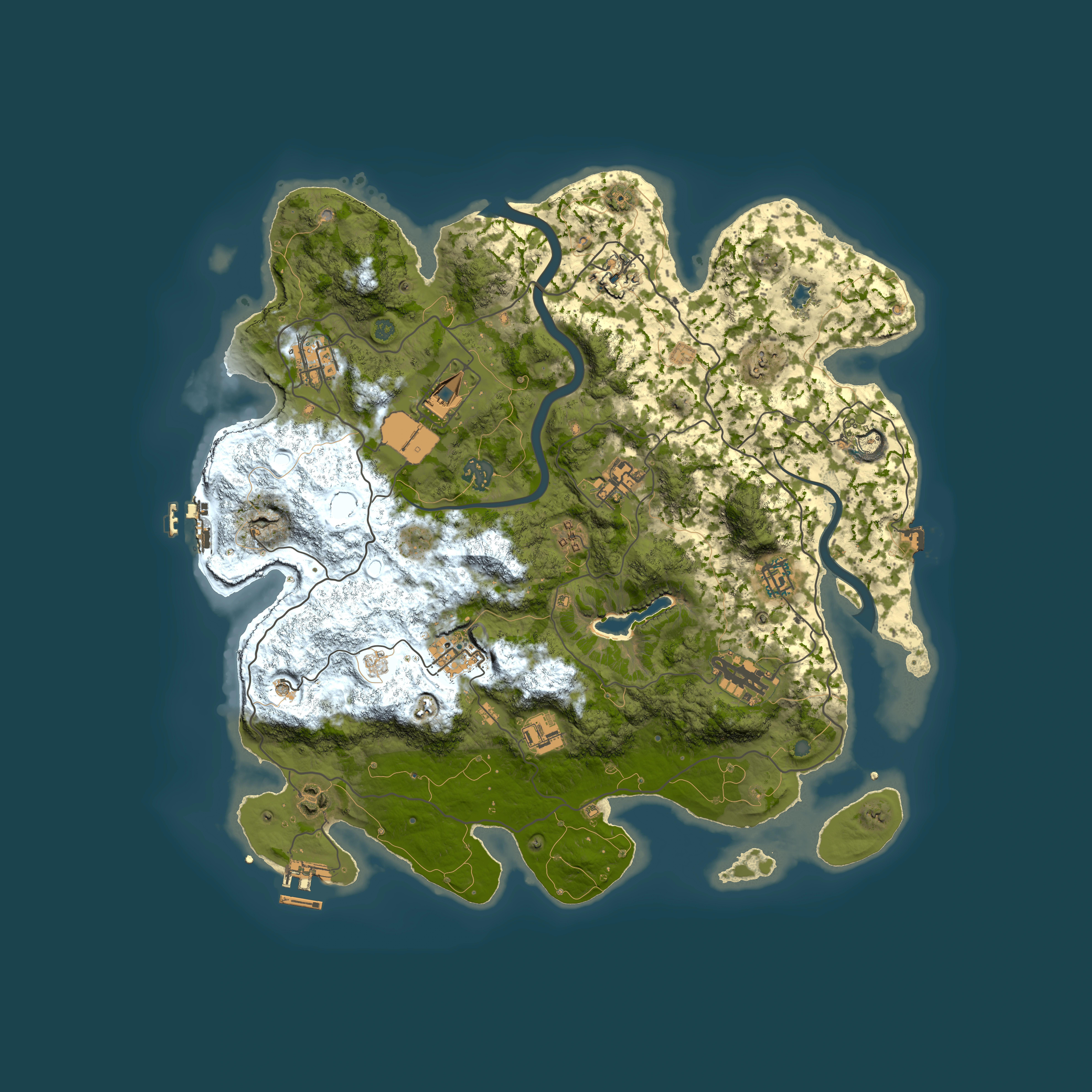 Full top-down render of Rust map seed 60699798, 4000x4000m