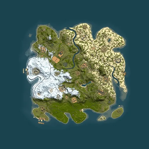 Rust map seed 60699798, 4000x4000m top-down preview