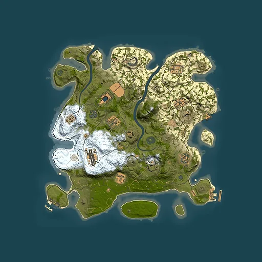 Rust map seed 1086830908, 3500x3500m top-down preview