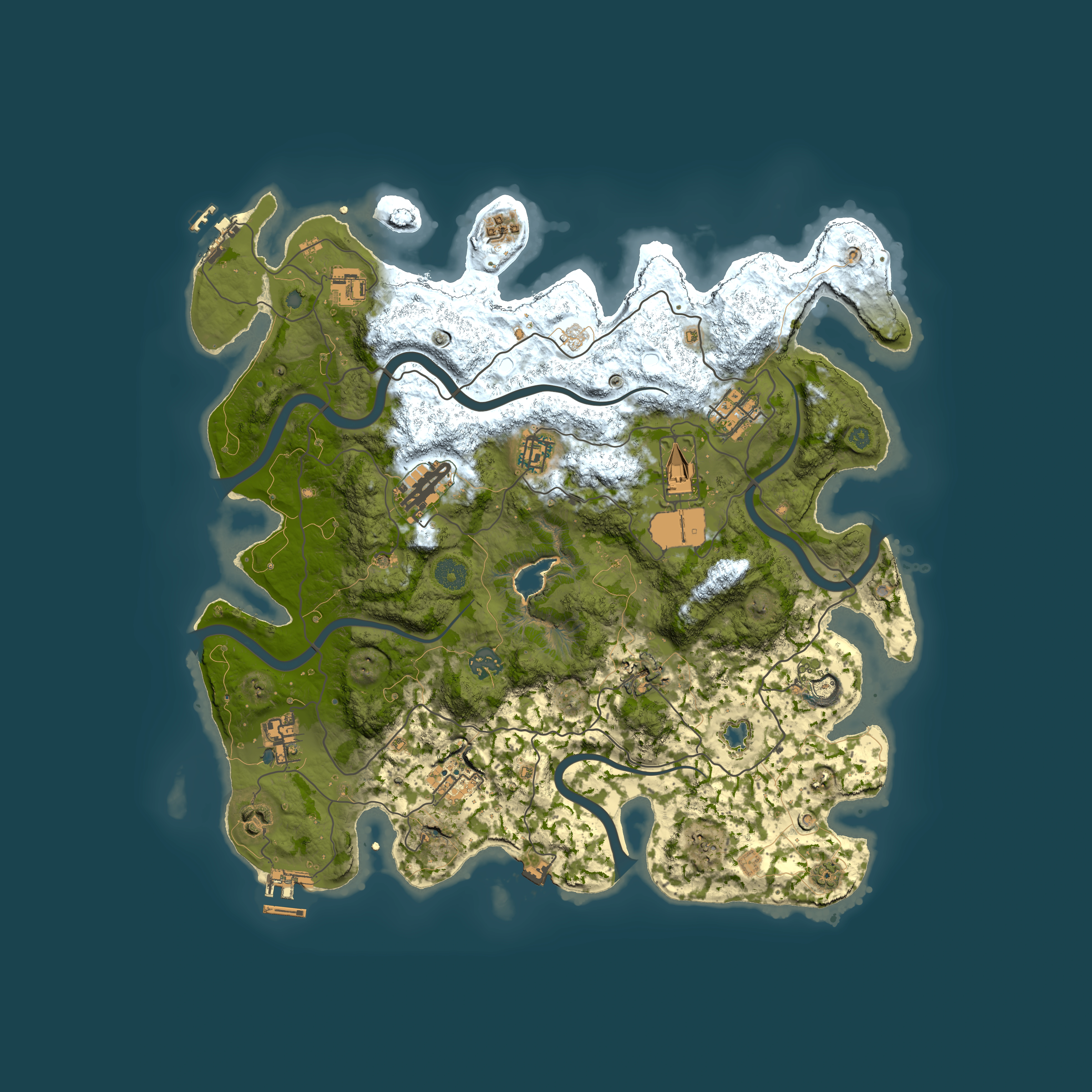 Full top-down render of Rust map seed 1000696259, 4000x4000m