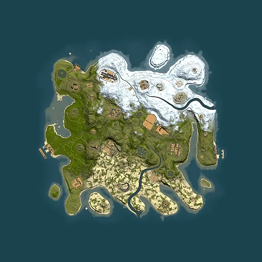 Rust map seed 144317738, 3500x3500m top-down preview